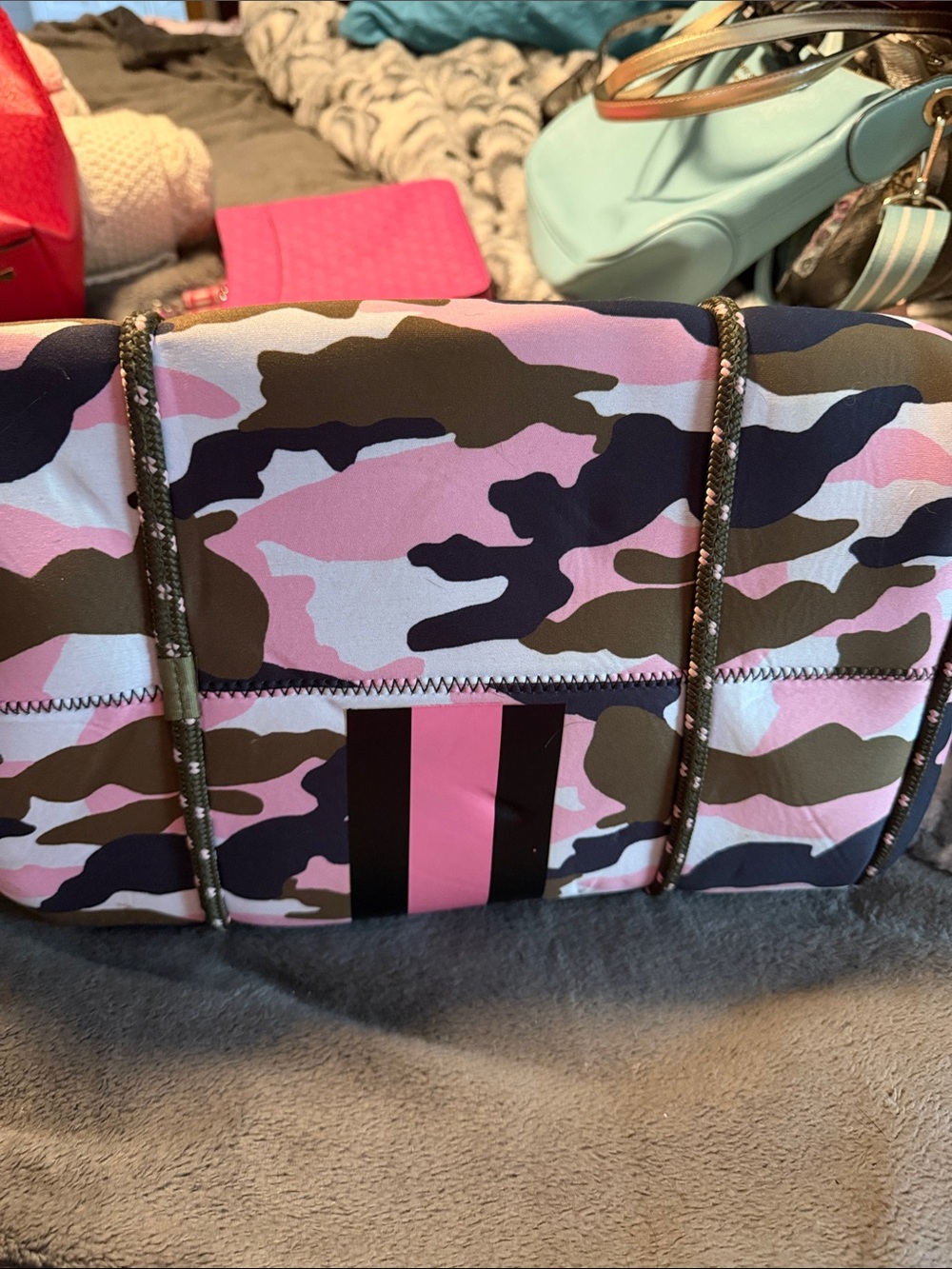 Pink & Olive Camo Tote Bag - Picture 3 of 4